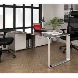Nobu Alum Vidrio Credenza Lateral