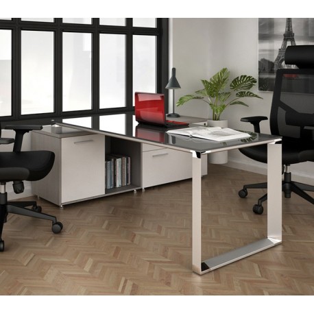 Nobu Alum Vidrio Credenza Lateral